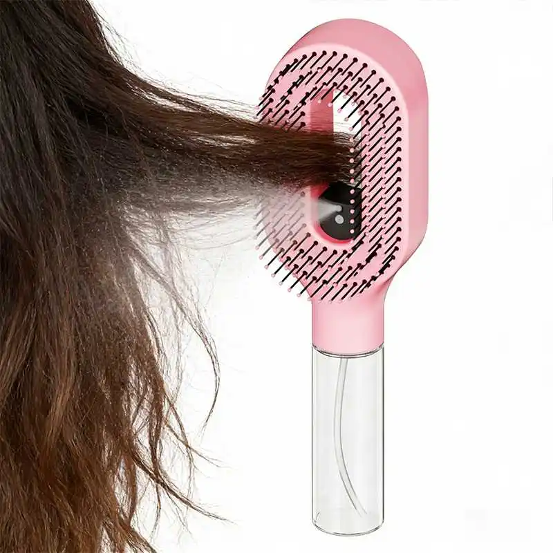 Neue 2-in-1-Sprühbürste für Haare, Wassernebel, ätherisches Öl, Sprühbürste zur Kopfhautmassage für Haarstyling, wiederverwendbar, Herbst und Winter – Detail 4
