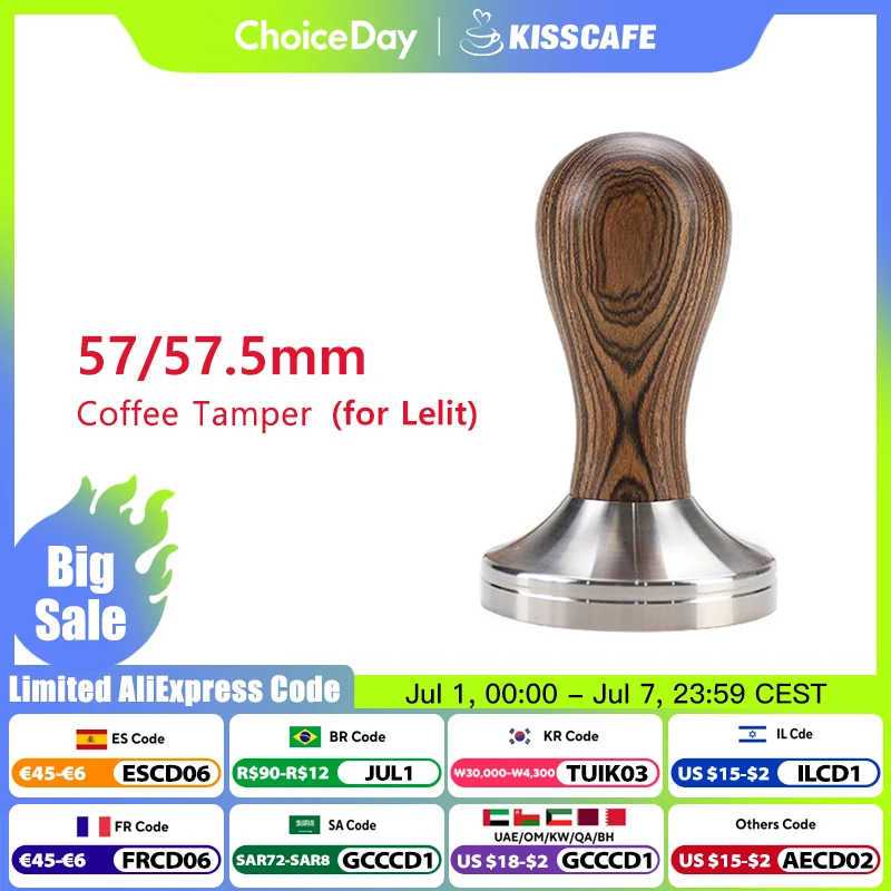 Portfiltro de café de acero inoxidable, accesorios para máquina de Espresso Barista, herramienta de esquina, 57mm, 57,5mm, para Lelit Anna Anita
