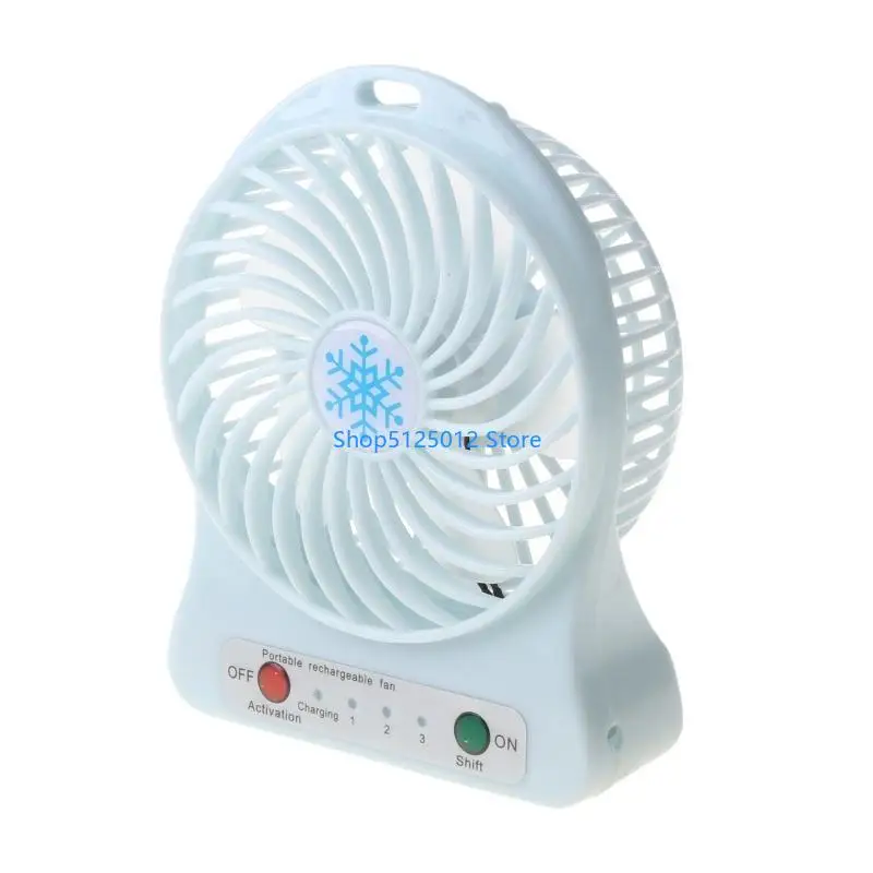 G8TC Persoonlijke fan Mini Table USB Oplaadbare duurzame bureaubans met 3 snelheden