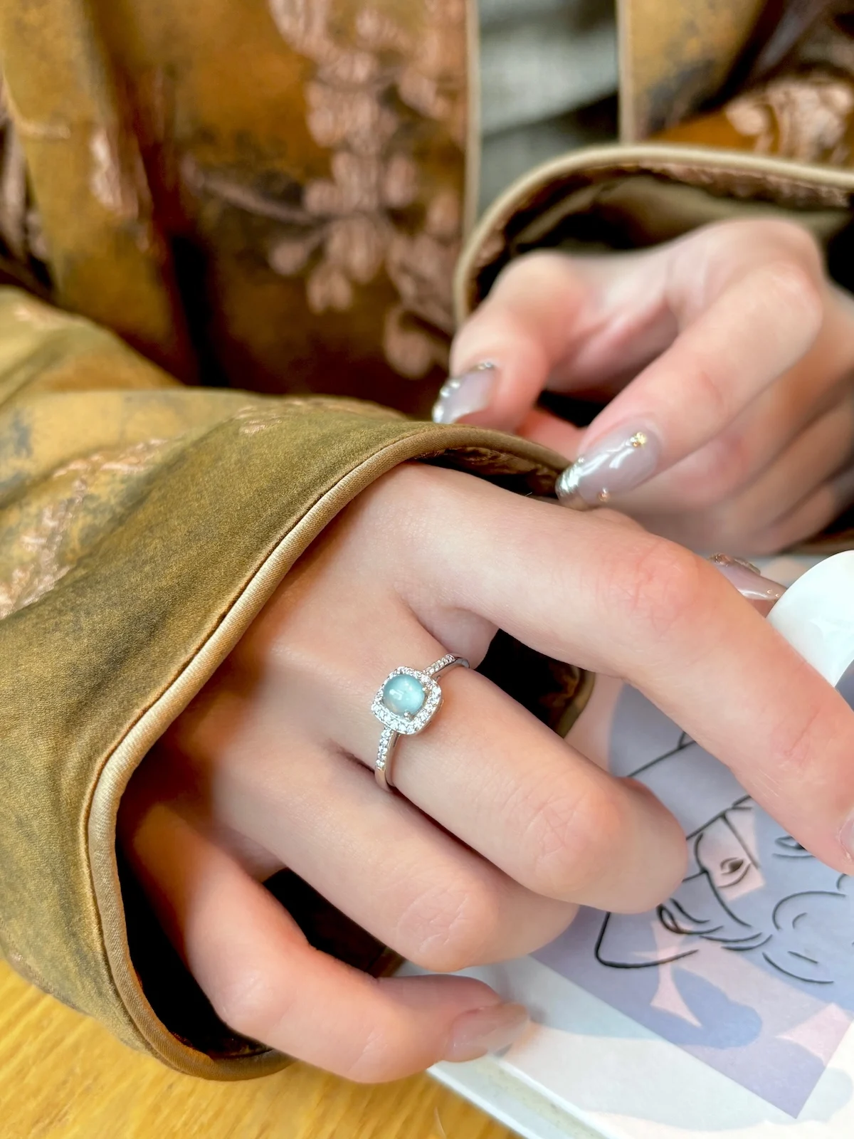 Dawn's Jewel S925 Sterling Silver Index Finger Ring Special-interest Design Light Luxury Advanced New Chinese Style anillos