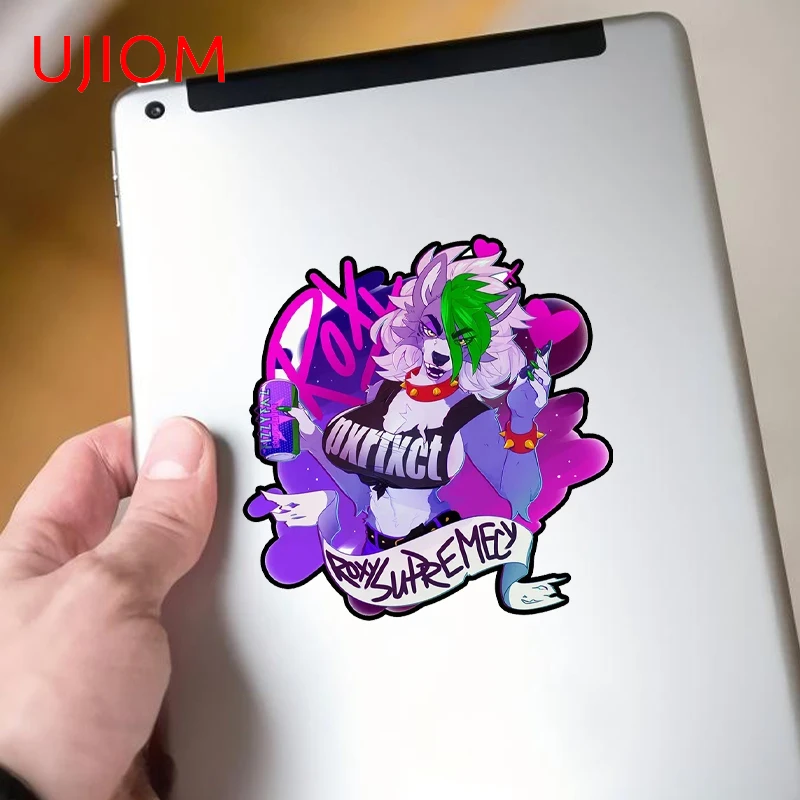 UJIOM Helluva Boss Loona Pink Style Wall Stickers Cool Colorful Cartoon Graphics Decals Fashionable Room Decor Aesthetic