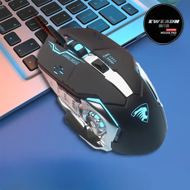 New G3 Wired Mechanical Mouse 3200Dpi Metal Base RGB Human Sports Learning Gaming Mouse Office Laptop Gaming Accessories