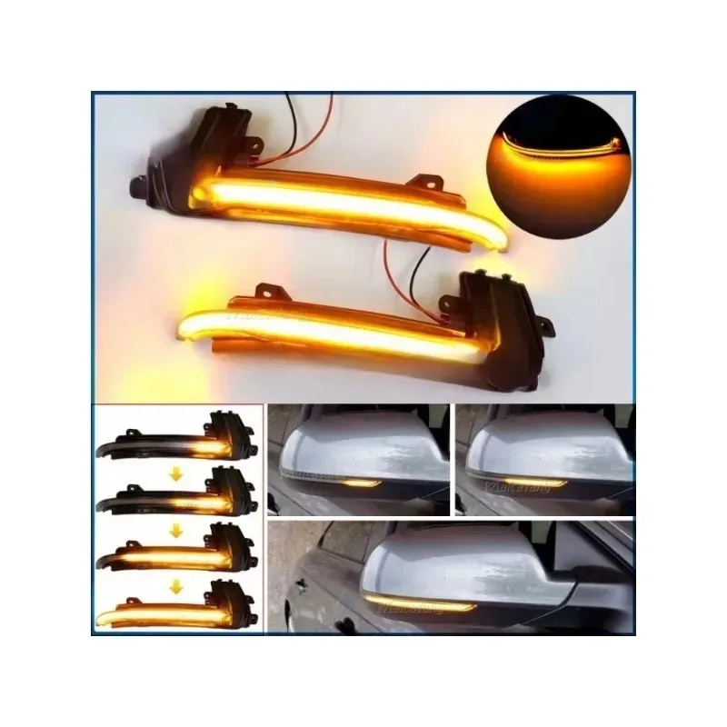 جديد ل 2 قطعة سيارة تجميل ديناميكية LED الجناح مرآة مؤشر بدوره مصباح إشارة العنبر ل ANGRONG A3 8P A4 B8 A5 جودة عالية
