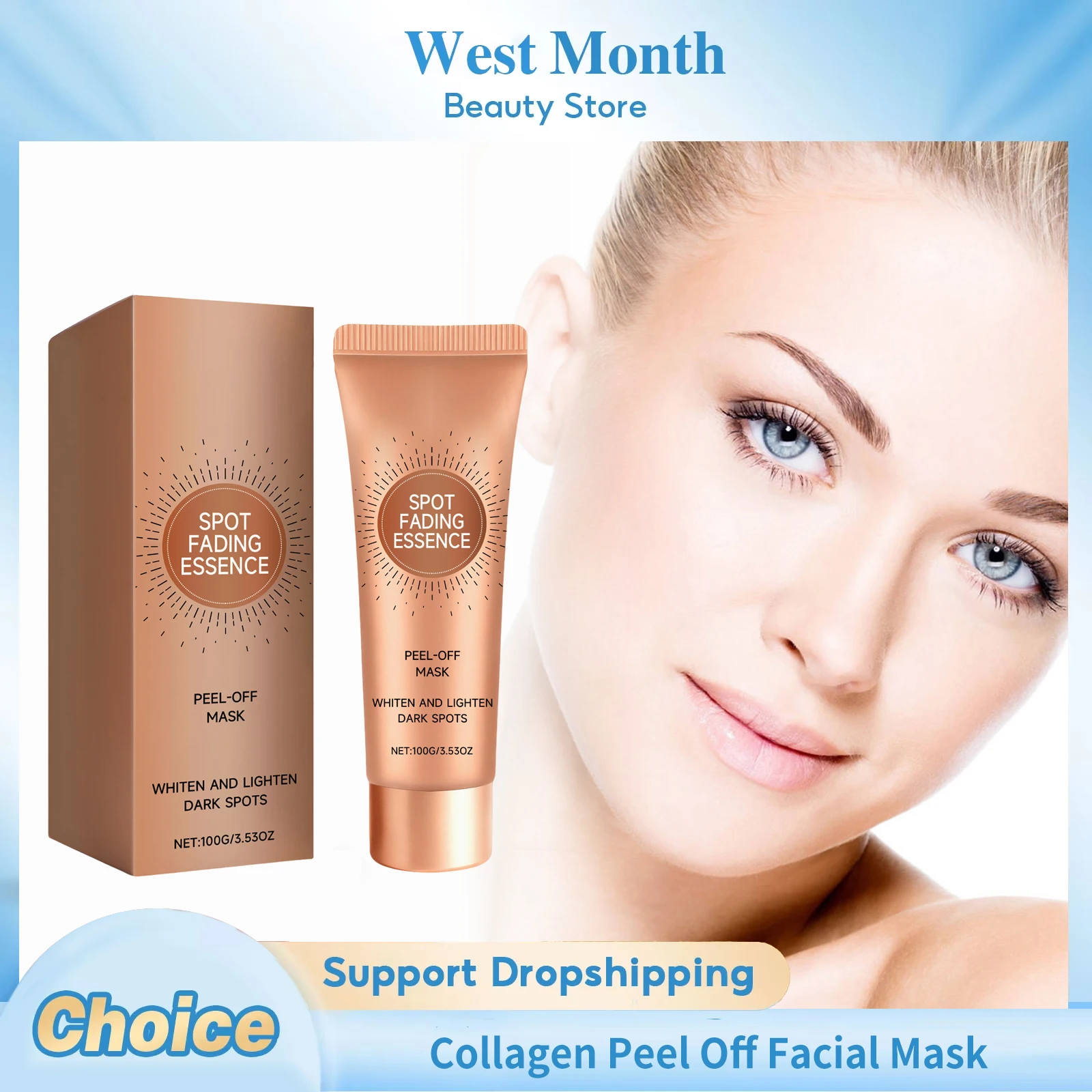 

Collagen Peel off Facial Mask Brightening Hydrating Improve Dullness Tightening Lifting Increase Elasticity Night Wrapping Mask