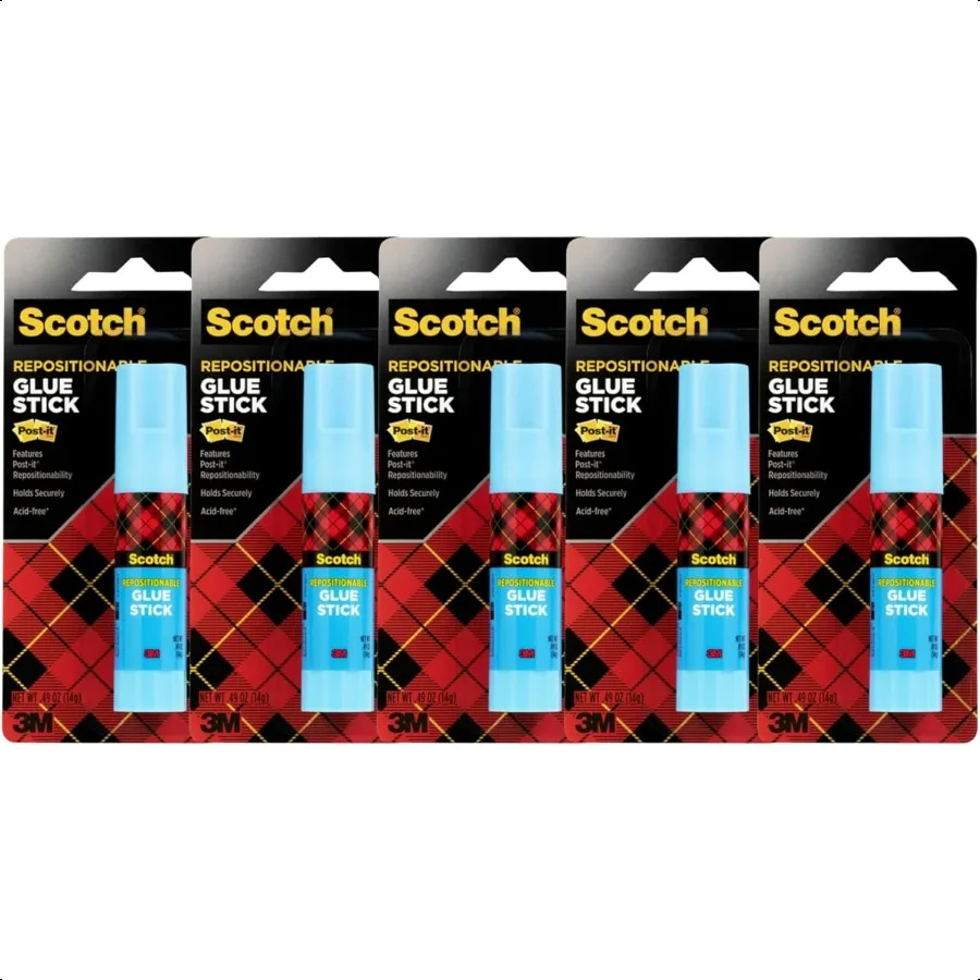 

Removable Restickable Glue Stick.49oz Repositionable Stick 5Pack