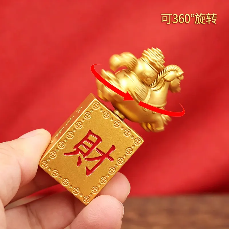 Mahjong Set With A Rotating Handle, A Desktop Ornament To Attract Wealth, A Stress-Relieving Gadget, Perfect As A Gift