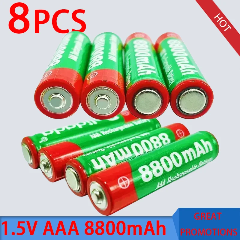 AAA Battery Rechargeable 1.5V AAA Battery 8800mAh AAA 1.5V New Alkaline Rechargeable Battery for LED Light Toys MP3 Long Life