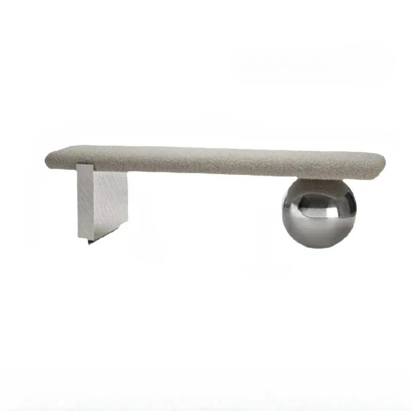 Hong Kong Style Light Luxury Bench Designer Stainless Steel Creative Bedroom Bed End Stool Sofa Stool
