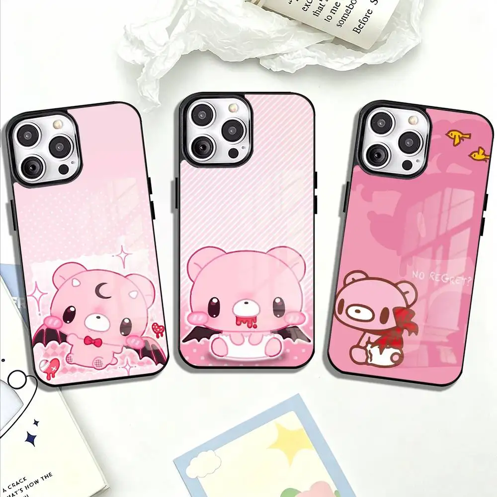 

G-GloomyS Bear RED Phone Cases For iPhone17 16 15 14 13 12 11 Pro Max Magnetic Wireless Charging Protect Cover