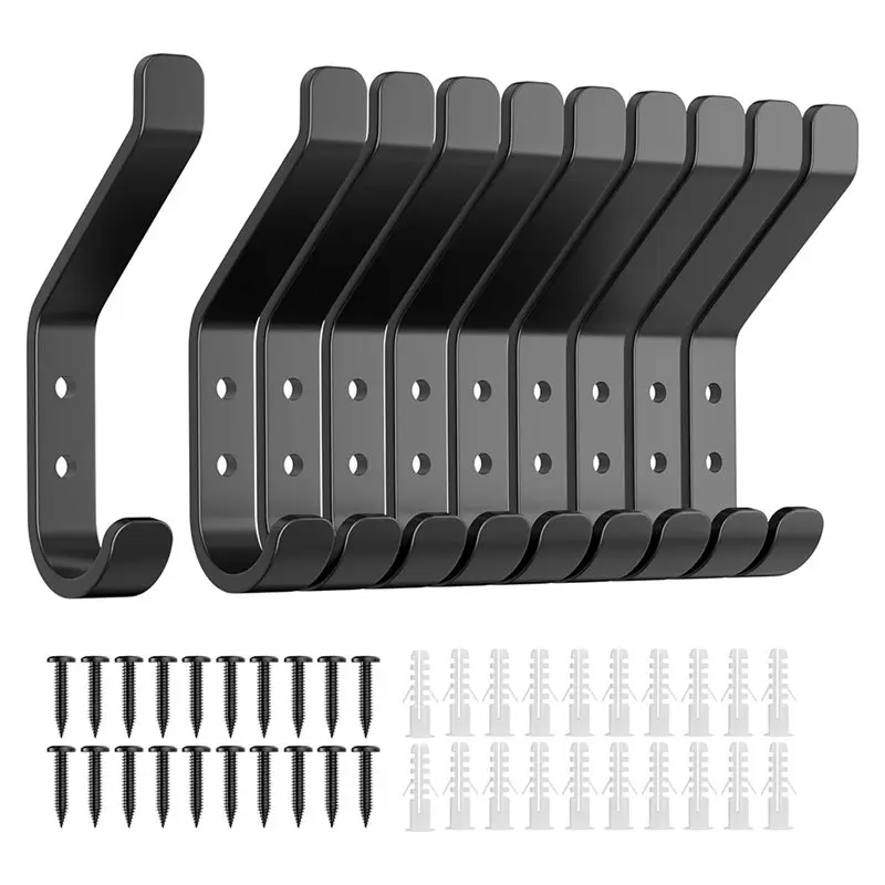 

2025 Trend Wall Hooks For Coat 10Pcs Stainless Steel For Hanging For Towel, Hat Backpack,Keys Coat Hanger