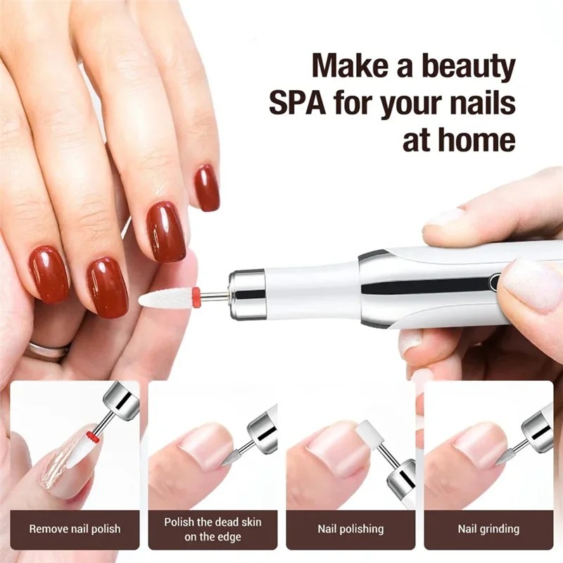 

Electric Nail Drill Set, Nail Repair Equipment Sharpener, Professional Nail Grinding Tool Nail Remover Nail Grinder-AA70