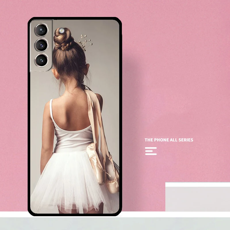 Ballerina Girl Dancing Case For Samsung Galaxy S23 S22 Ultra Plus S8 S9 S10 Plus Note 10 20 S21 FE S20 FE Cover