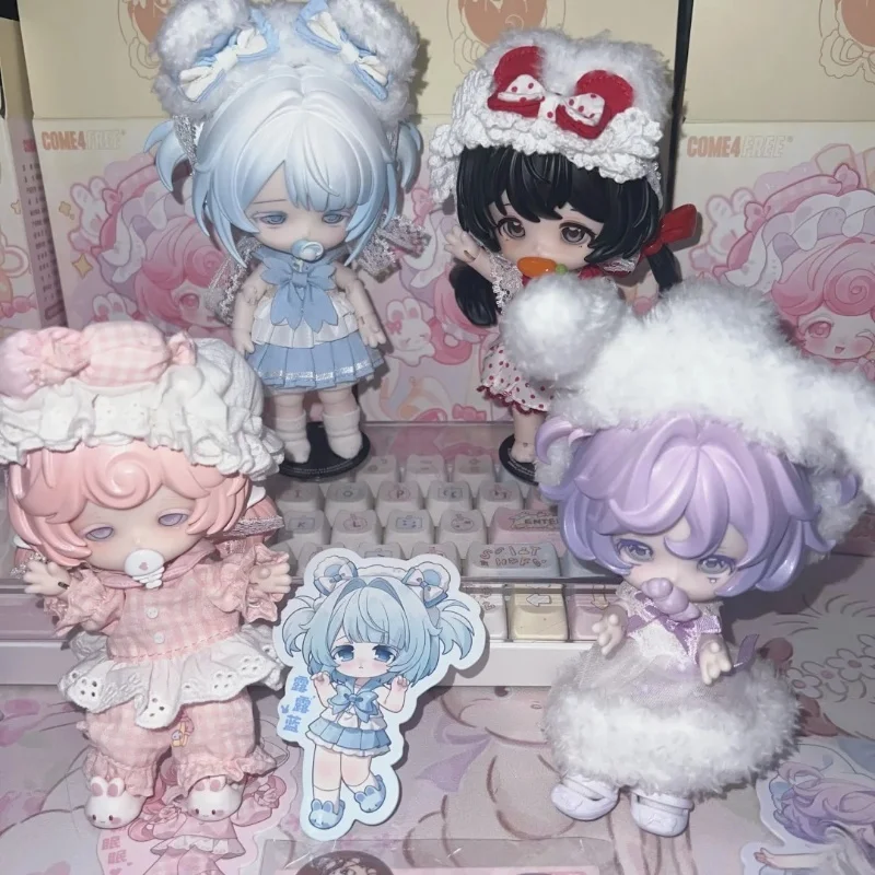 Come4free كعكة الحليب حلم نفخة سلسلة 1/12 Bjd صندوق أعمى مفصلية عمل الشكل Kawaii دمية موضة حلية جمع الهدايا