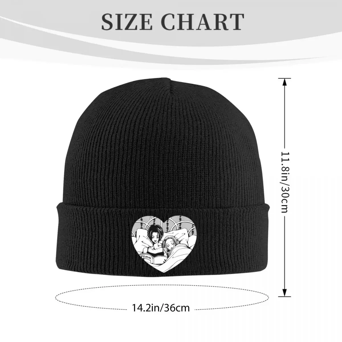 Nana Hachi Knitted Caps Women's Men's Skullies Beanies Winter Hat Osaki Anime Kawaii Cartoon Warm Cap