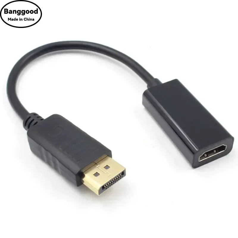풀 HD 1080P 남성-여성 DisplayPort DP-HDMI 호환 HDTV HDTV 프로젝터 용 금도금 케이블 어댑터 변환기