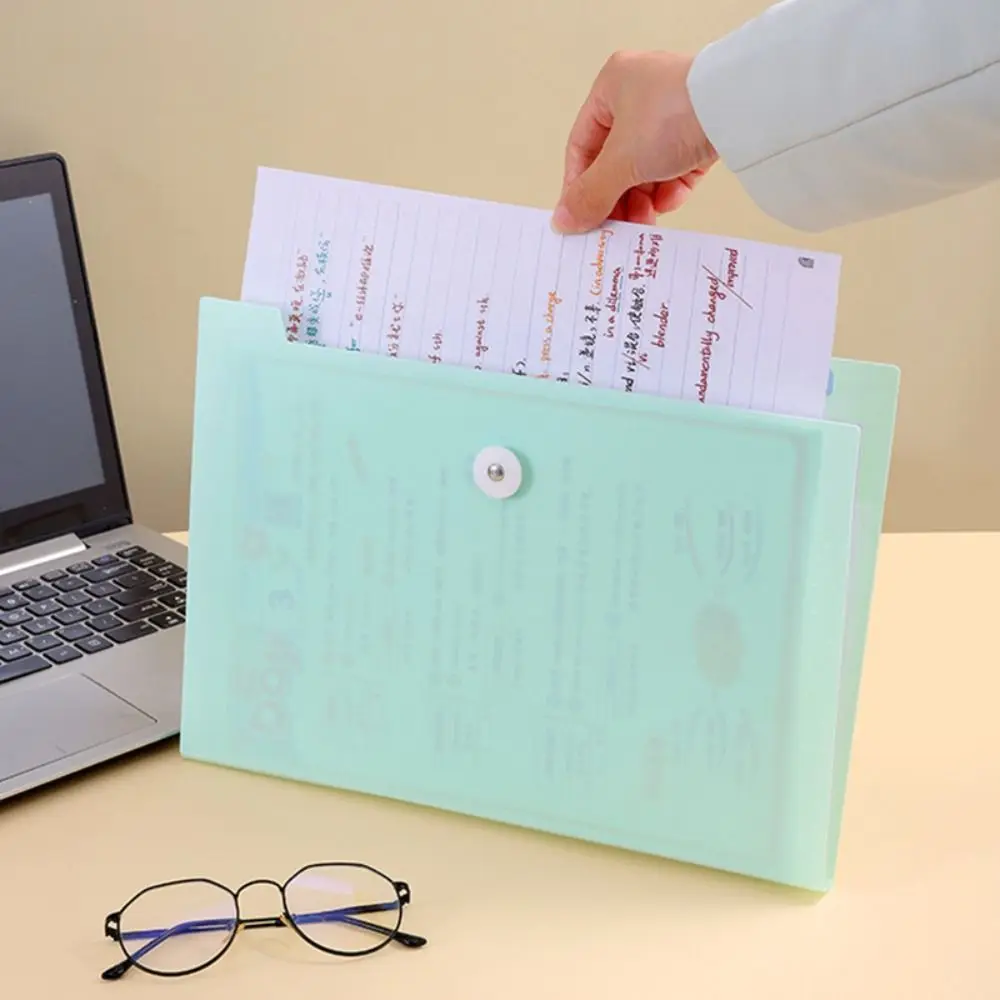 12 Layers A4 File Folder Elastic Strap Design Thickened Exam Paper Storage Booklet Classification Waterproof File Bag