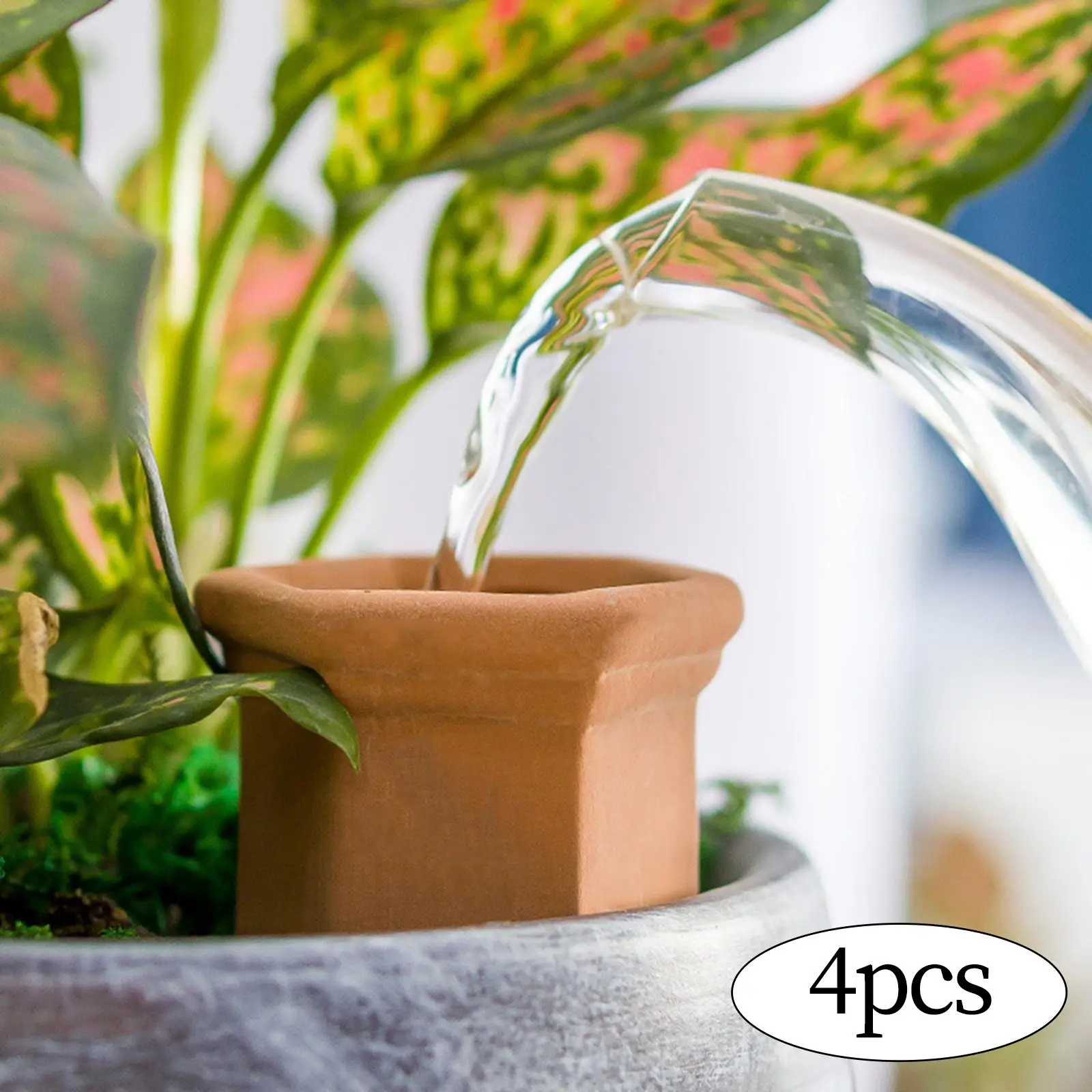 Plant Watering Spikes, Plant Watering Devices, 4Pcs Decorative Practical Multifunctional Plant Waterers, for Indoor Devices