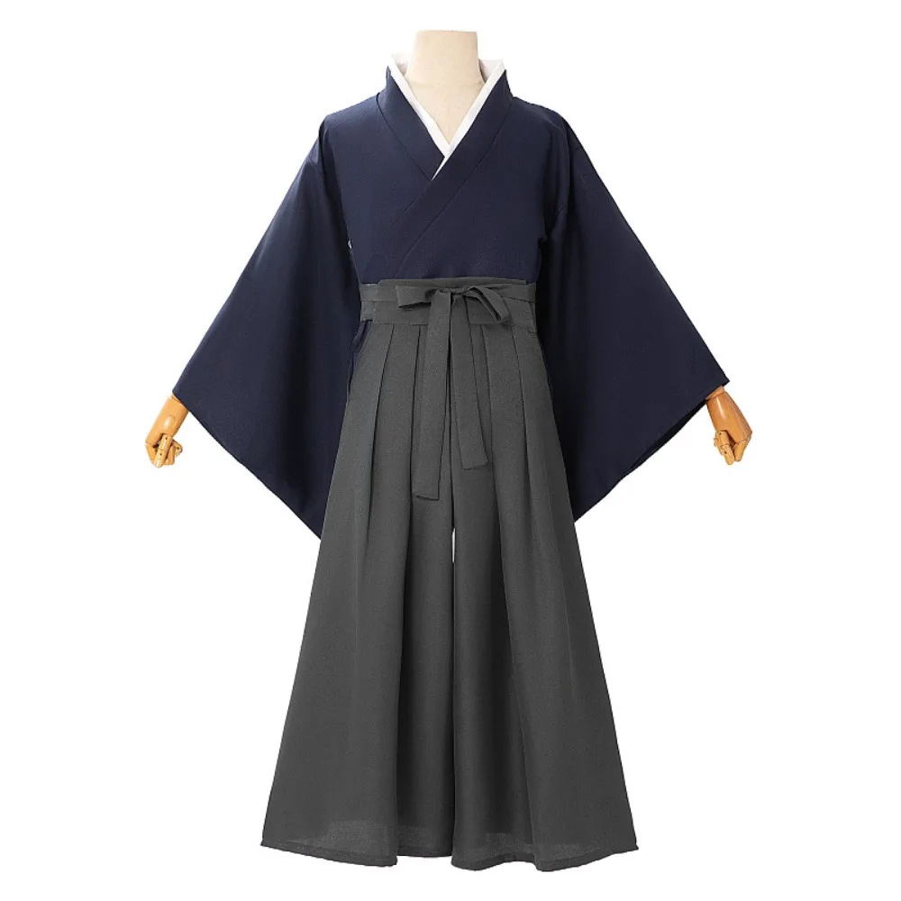 Kimono Tradicional Japonés Rojo Sólido Vintage para Hombre, Disfraz de Samurai Kendo para Halloween, Carnaval, Fiesta Temática