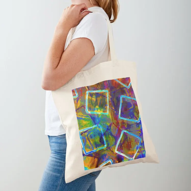 

Square Dancing Tote Bag Shopper handbag large size bags Women's bag Canvas stote bag