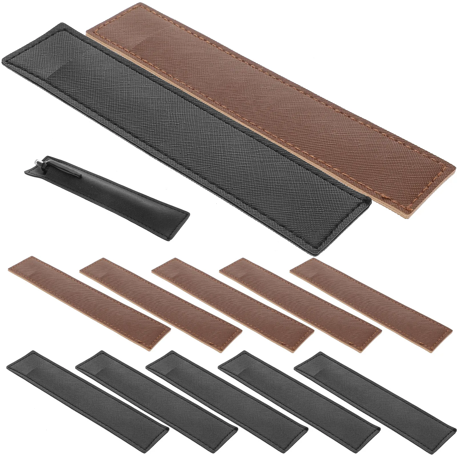 

Набор из 12 чехлов-футляров для одной ручки-перьевой, элегантный, легкий, защитный, для офиса, колледжа, повседневного использования, с креплением на ремень