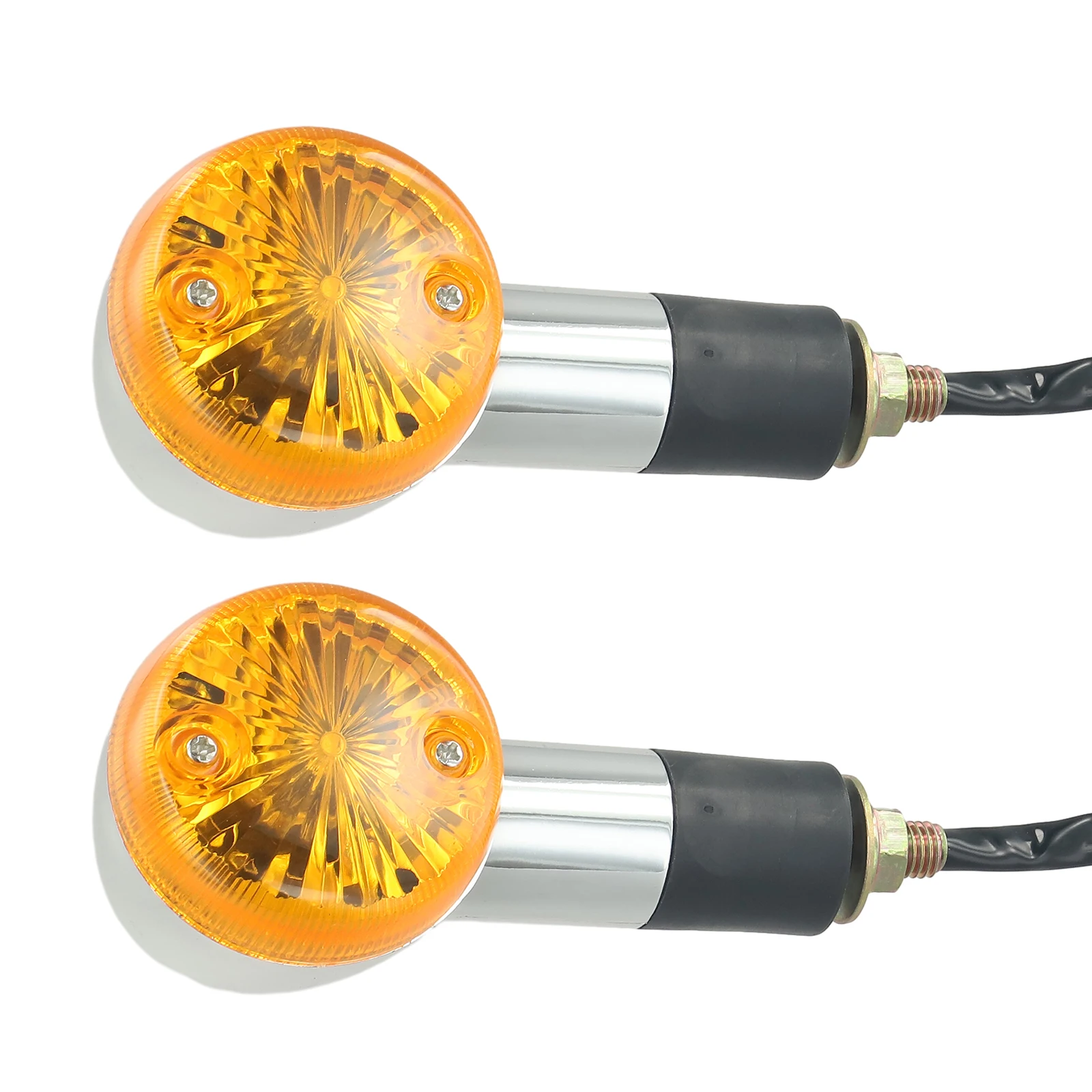 

Amber Turn Signal Light Turn Signal Chrome Plastic Housing Diameter 2" 10W 1300 1800 C For Honda Shadow Indicator