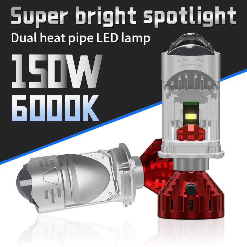 �y�Z�[�����z2 �� H4 LED �v���W�F�N�^�[�����Y�Ԃ̃w�b�h���C�g 150 ���b�g 6000 K 9003 HB2 �����ԃ��C�g�d�� H4 ����^�[�{�����v�Ԃ̃����Y 12 V 24 V