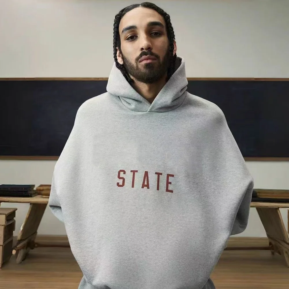 

Trendy Brand The Back To School Collection State Letter Print Hoodie Best Version 1:1 Men Women Hip hop Streetwear Sweatshirts