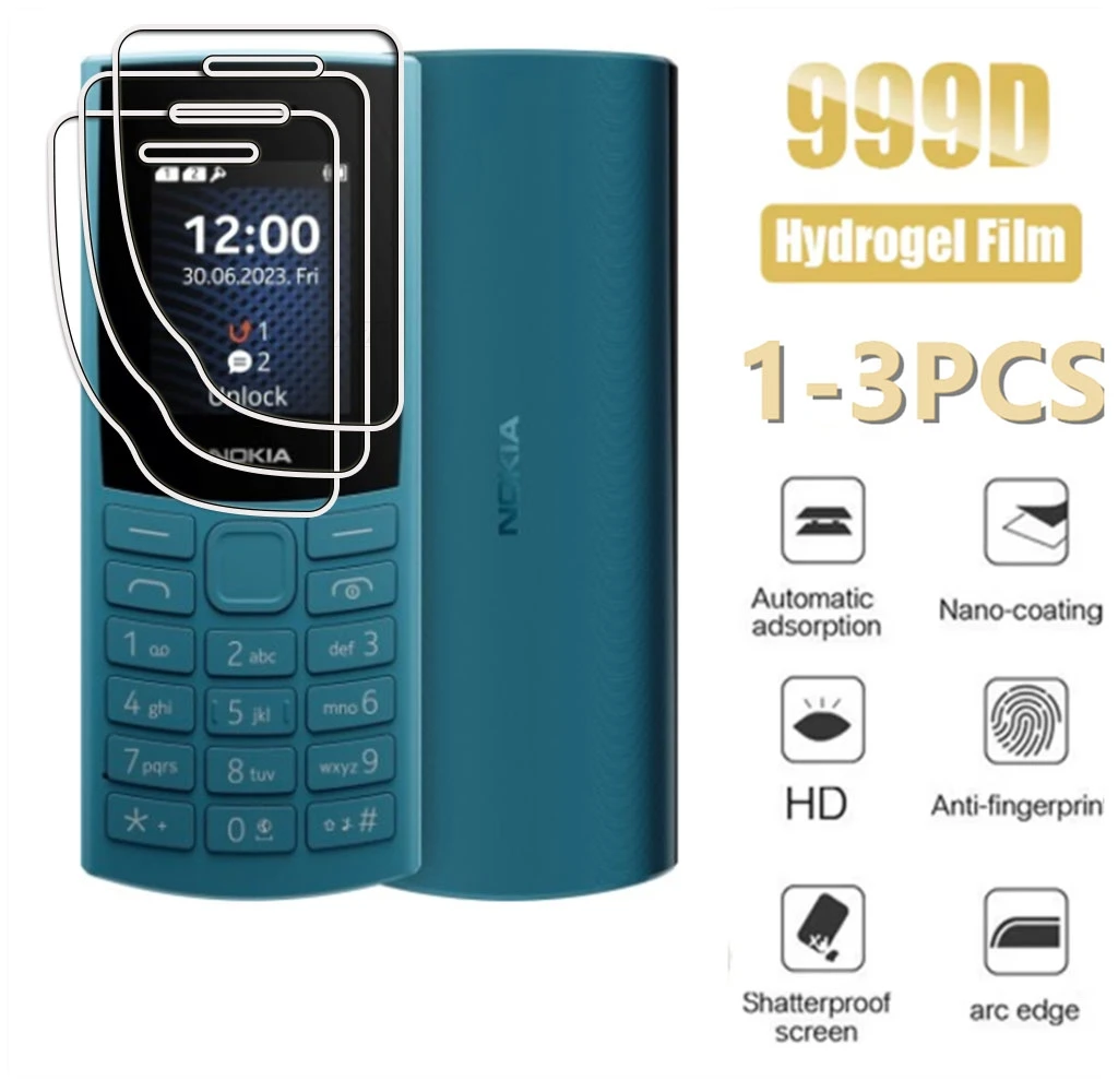 1-3 piezas para Nokia 105 4G 2023 1,8 "Nokia105 106 106 4G 2023, película de hidrogel hidráulico, cubierta protectora de pantalla completa