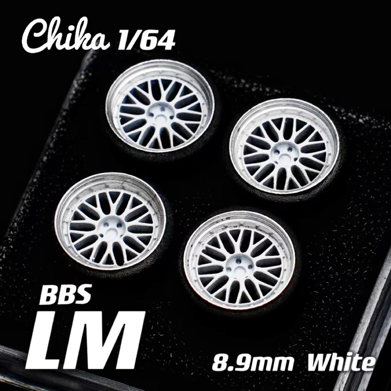 Chika 1/64 Wheels For Diecast Cars Luxury Model Car Modified Parts Rubber Tires for JDM Hotwheels Tomica MiniGT