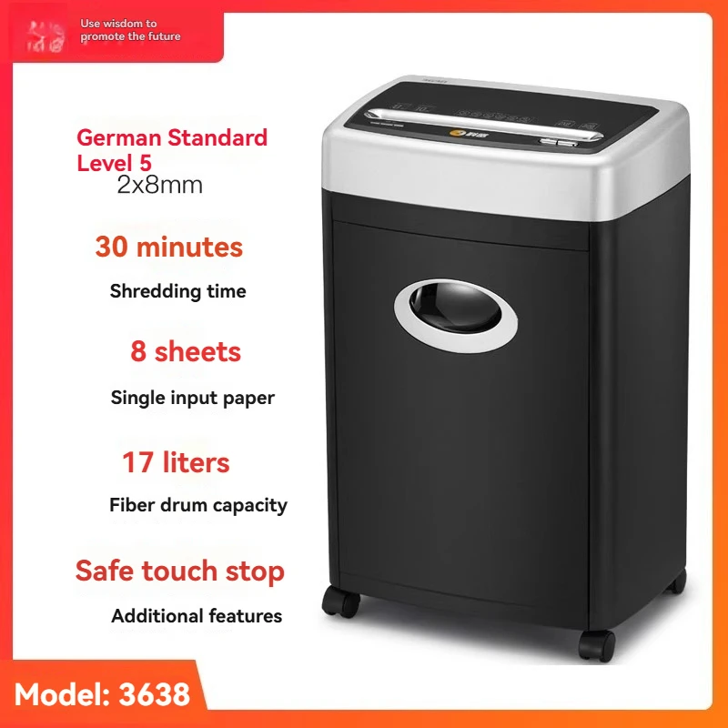 3638a4 Paper Electric Commercial Granular Book Nail Waste Paper Processing Office Small Mini Document Shredder