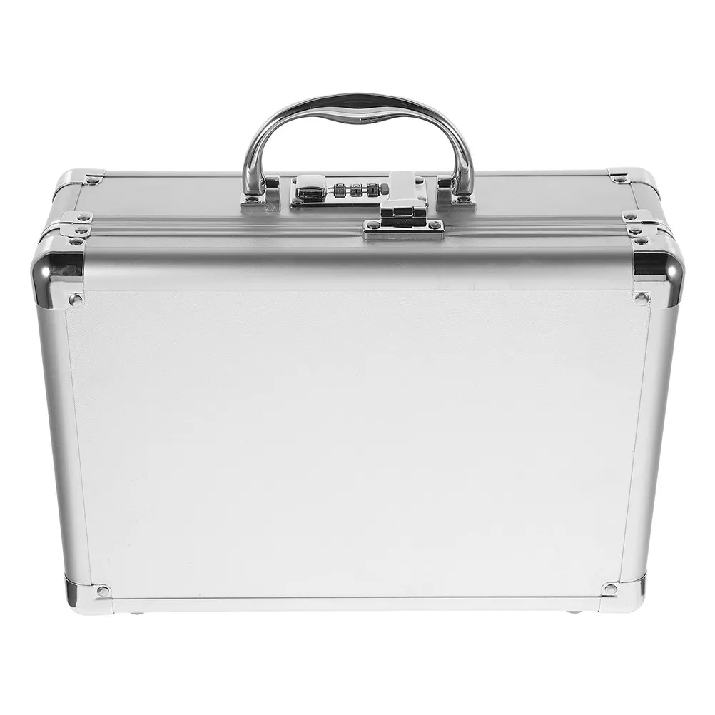 Aluminum Alloy Multifunctional Portable Tool Case Hard Briefcase Outdoor Safety Storage Box Password Lock Tool Organizer