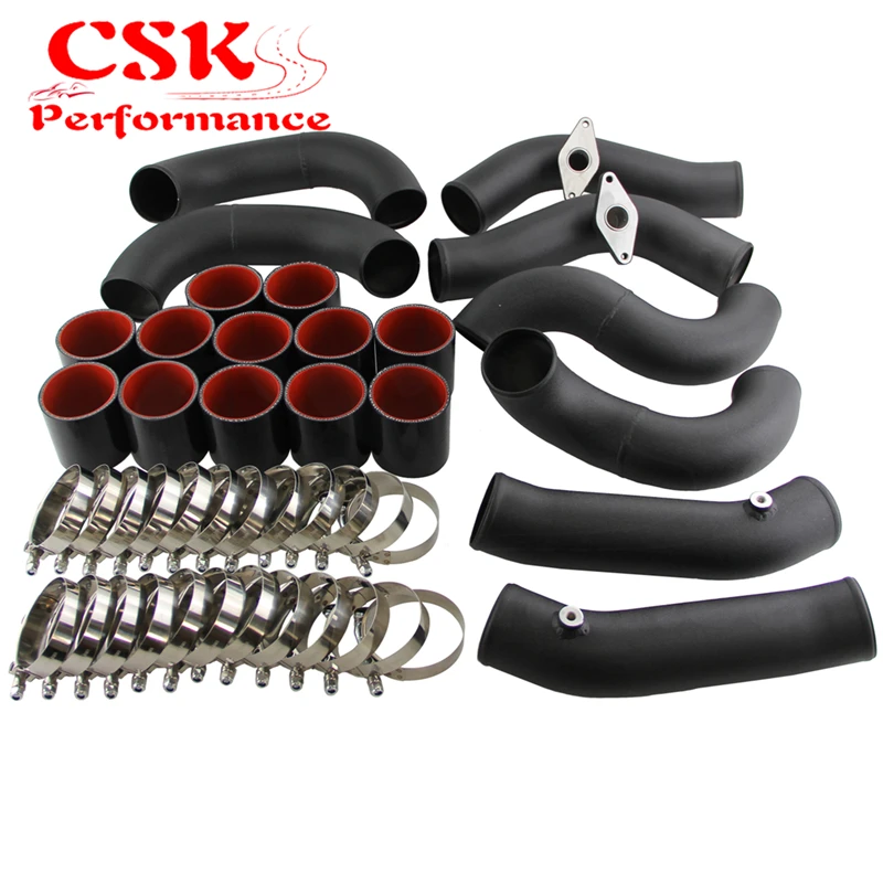 Turbo Intercooler 2.75'' Piping Kit Fit For Nissan GT-R R35 VR38DET VR38 09-15 Black