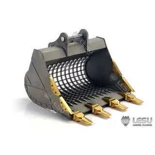 RC 1/14 Bucket Attachment Grille Bucket for Tamiya Hydraulic Excavator Loader Dump Truck for MAN VOLVO Trailer Tipper DIY Parts