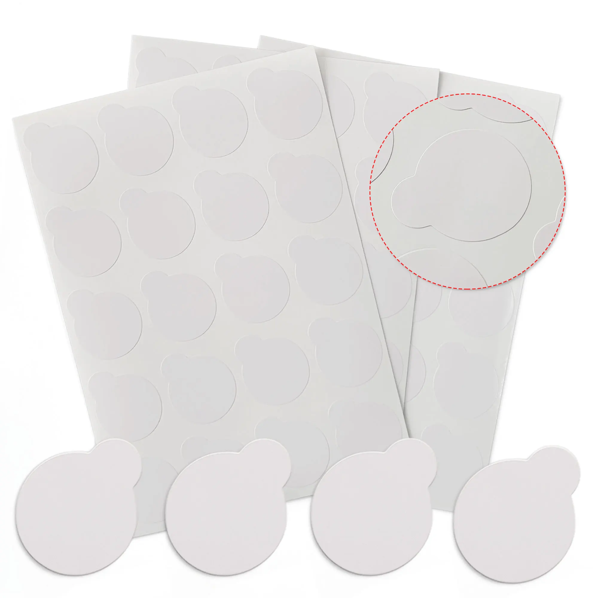 200 pezzi di colla per ciglia usa e getta supporto per colla per estensione ciglia Pallet bianco adesivi per ciglia Stand on Eyelash Jade Stone