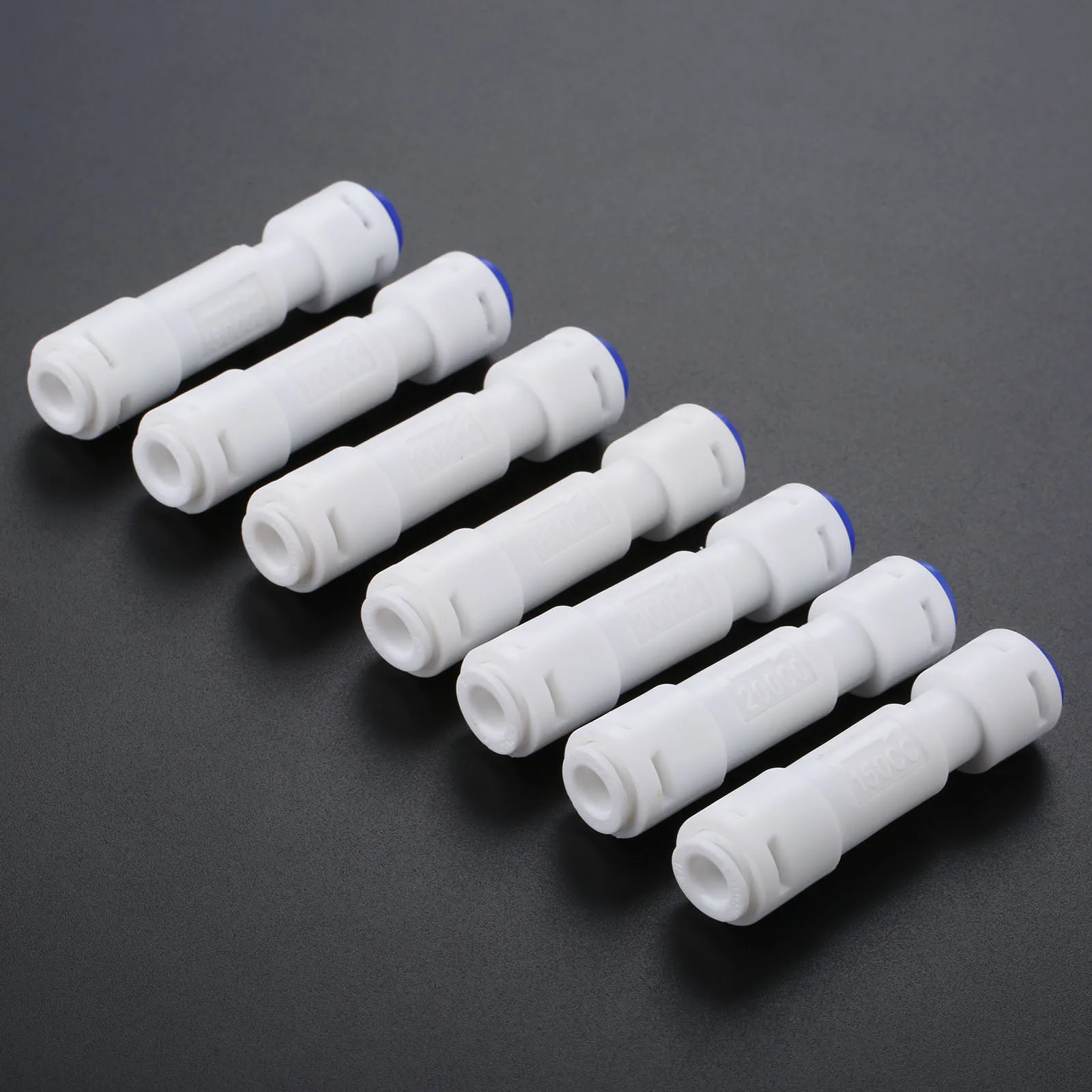 4Pc 150CC -1500CC Reverse Osmosis ระบบ Waste Water Flow Regulater Restrictor 1/4 "OD ท่อ Quick ท่อการเชื่อมต่อ Fittiing
