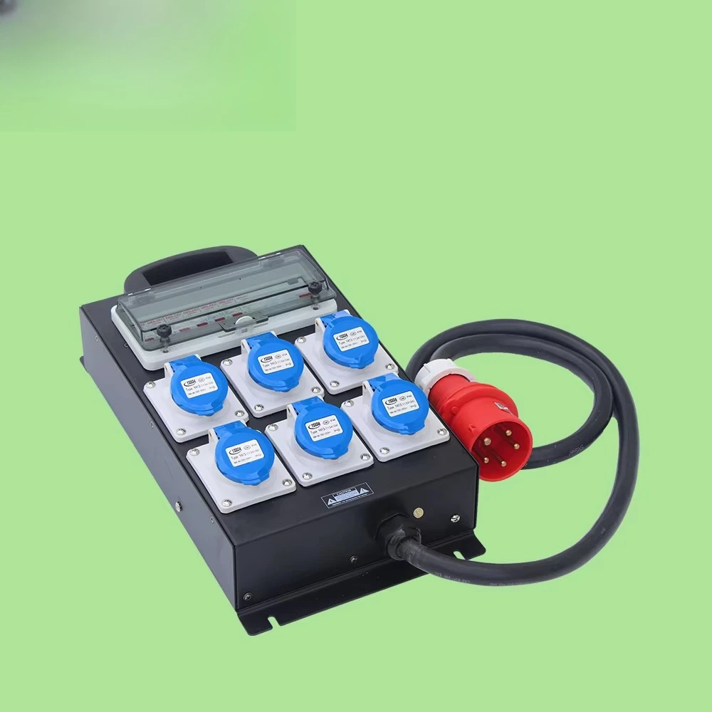 Stage 32A 380V Input CEE Output Portable Power Distro Box Electrical Power Box
