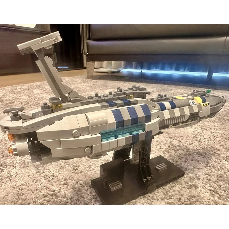 الجديد في المخزون 557 قطعة معركة الفضاء غير مرئية اليد سفينة الفضاء اللبنات المركبة الفضائية نموذج تجميع لعبة الطوب هدية للأطفال الكبار