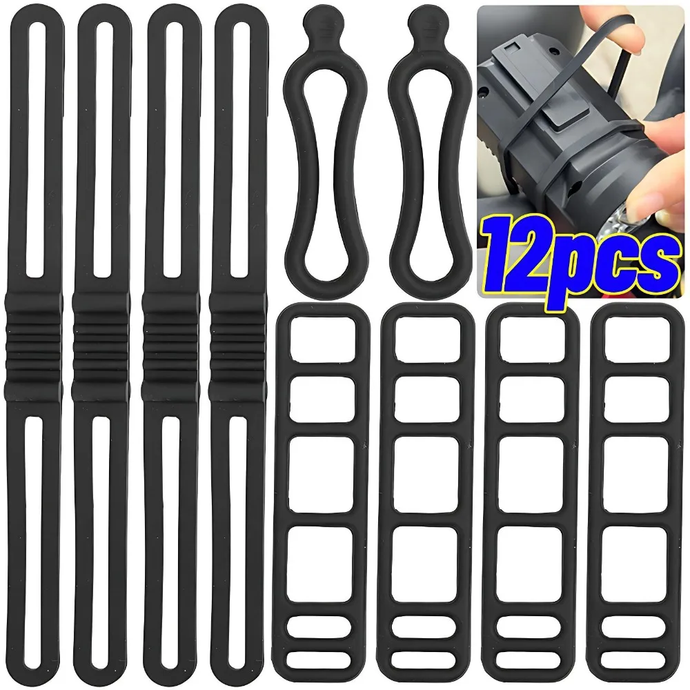 

Универсальный ремешок для мотоцикла, многоразовая силиконовая застежка для инструмента, крепление для фонарика, держатель аксессуаров на руль, пряжка