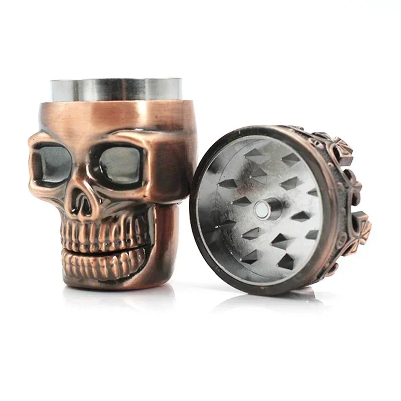 

Ghost Head Cigarette Grinder Tooth Skull Grinder 3 Layer Metal Skull Cigarette Grinder Cool Gadgets Man Gifts Fidget Lighters