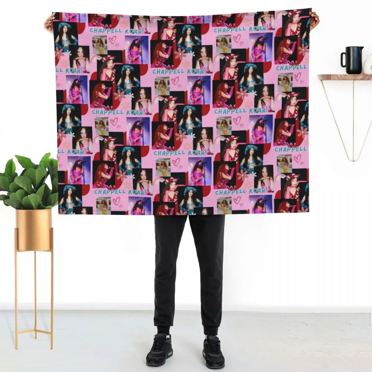 Chappell Roan Collage Throw Blanket couch cozy soft plush fuzzy picnic outdoor blanket