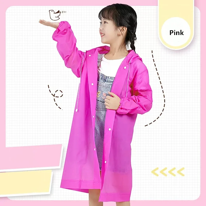 Children Rain Poncho Non-Disposable Travel Rain Gear Coat Outdoor Hiking Accessories Child Raincoat Kids Rainwear Waterproof