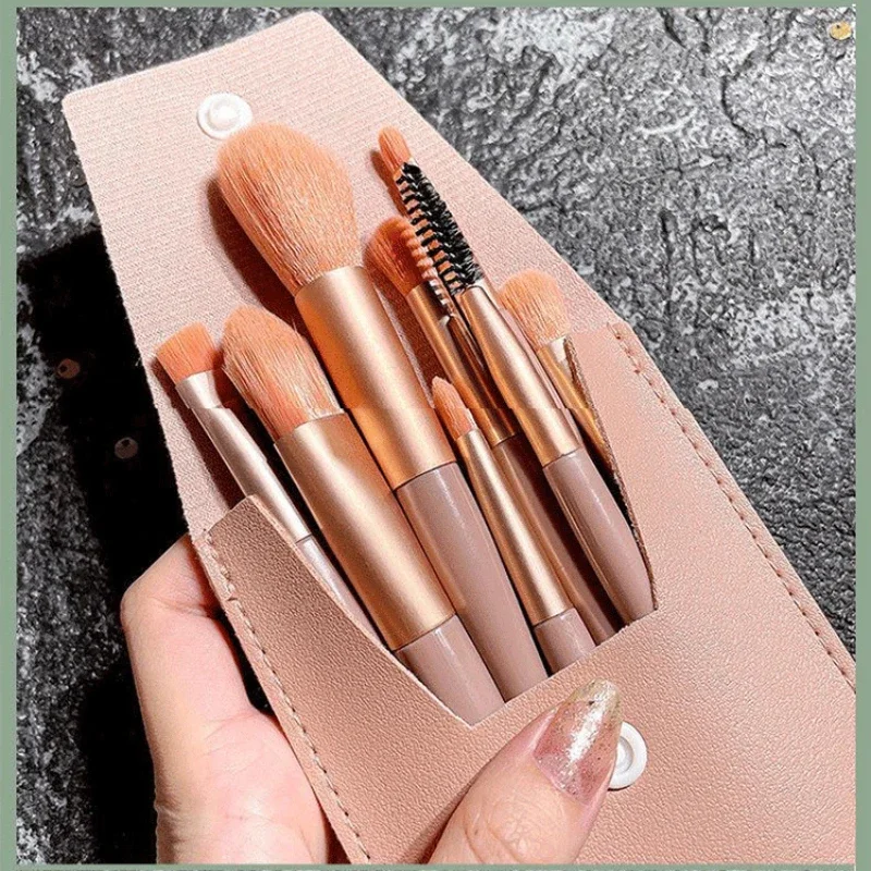 8Pcs Eyeshadow Foundation Blending Makeup Brush Portable Soft Fluffy Cosmetics Concealer Makeup Brush Professional Make Up Tool