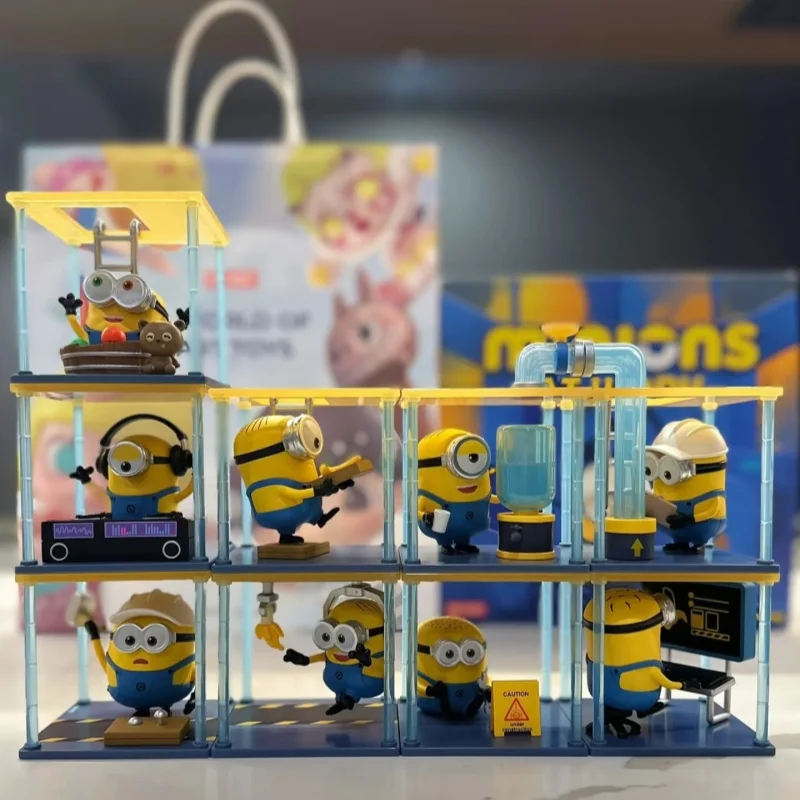 POP MART Minions At Work Series Blind Box Original Toys Guess Bag Mystery Box Doll Anime Figure Ornament