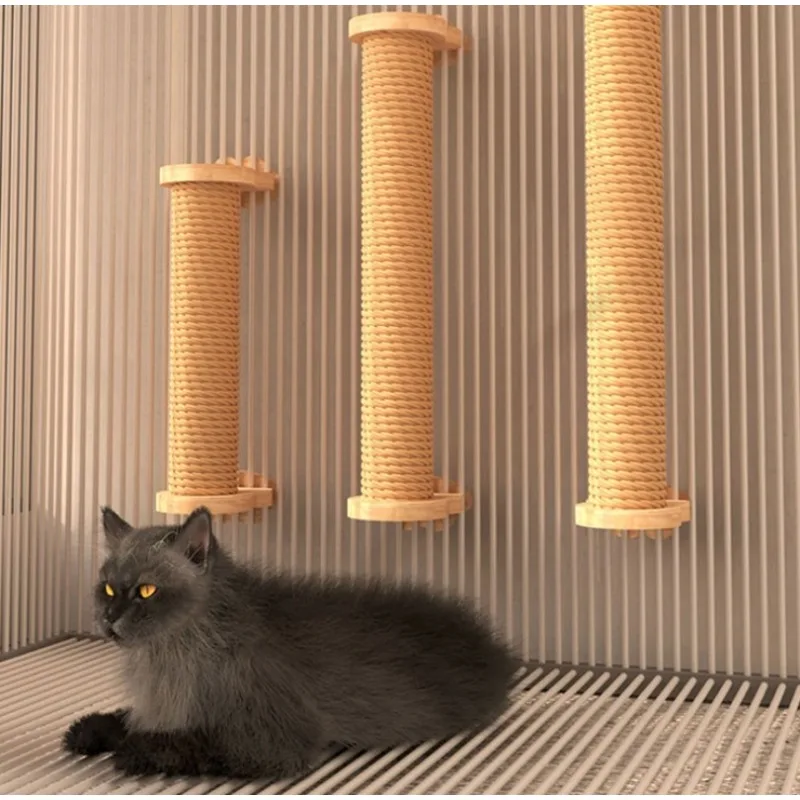 Sisal Wooden Cat Grab Column Wear Resistant Strong Firm Grinding Claw Cats Climb Column Bite-resistant Pet Products Supplies