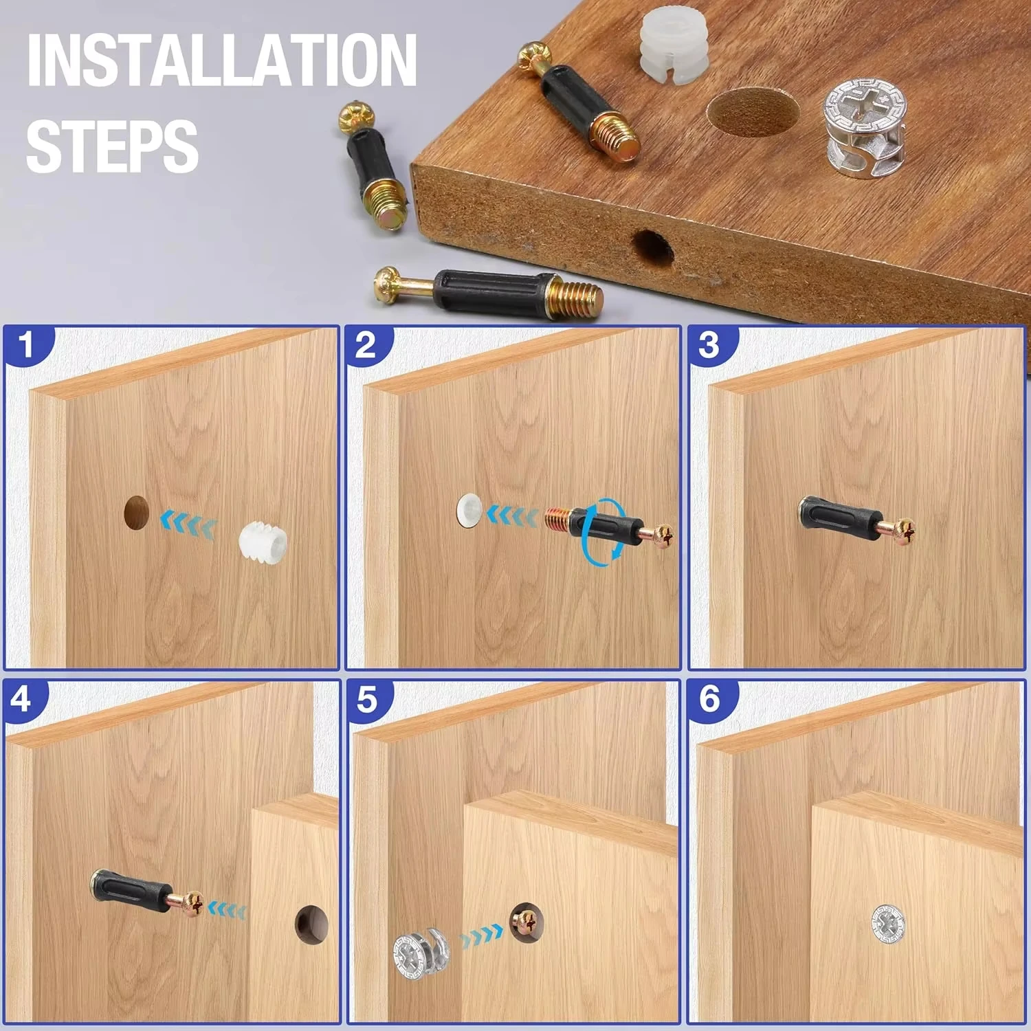 50 Sets 3 in 1 Furniture Conne - Furniture Joinery Hardware review and price
