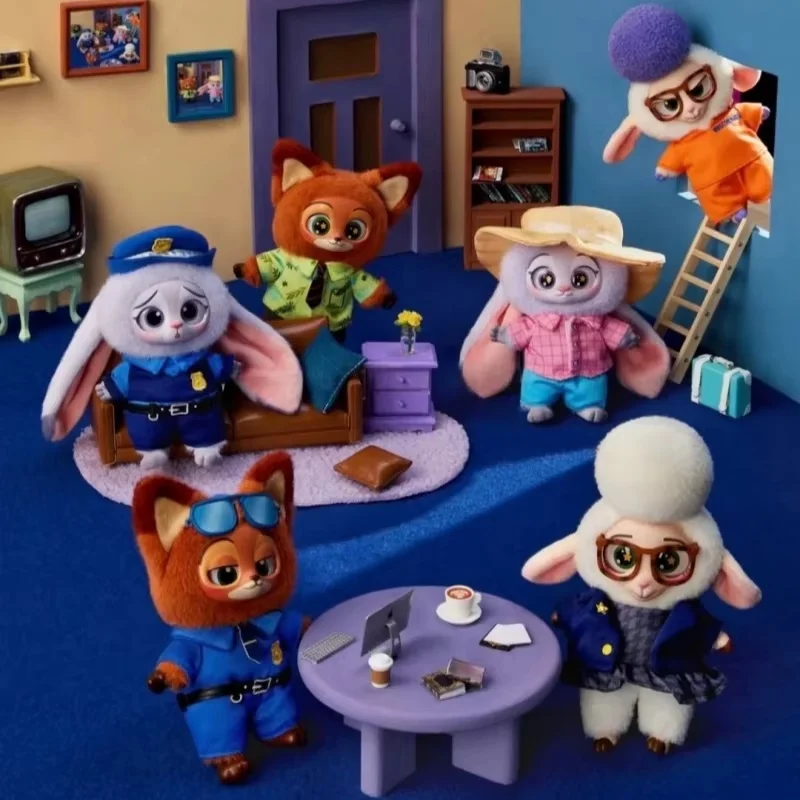 

Оригинальная слепая коробка Disney Zootopia Series Mystery Box, резиновая кукла, аксессуар, сумка, подвеска, брелок, игрушка, подарок-сюрприз на день рождения