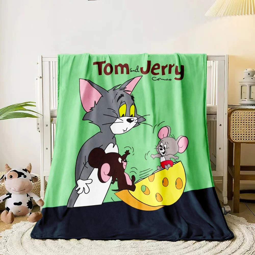 Tom and Jerry HD Print Blanket.Cute, Soft and Comfortable,Nap,travel,work,living Room,bedroom,Chair,sofa,Picnics,Blankets,Gifts.