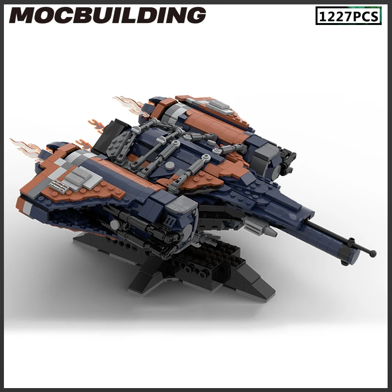 MOC Building Blocks Space Ship Frigate Corvette Destroyer Model DIY Assembly Bricks Game Collection Jumpship Christmas Gifts Toy