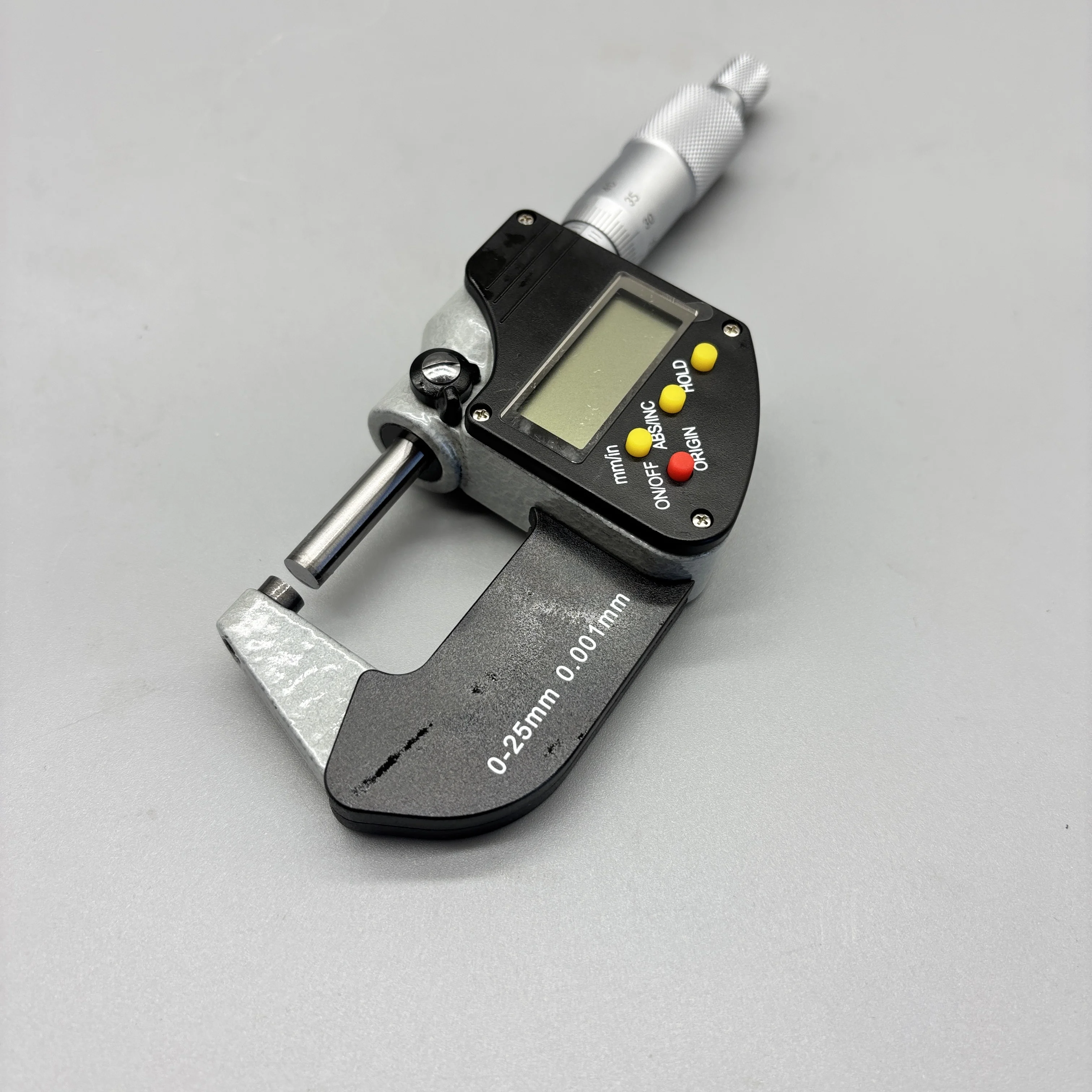 SHAN Digital Micrometer 0-25mm 0.001mm Resolution 5 Buttons LCD Screen Digital Screw Thickness Gauge