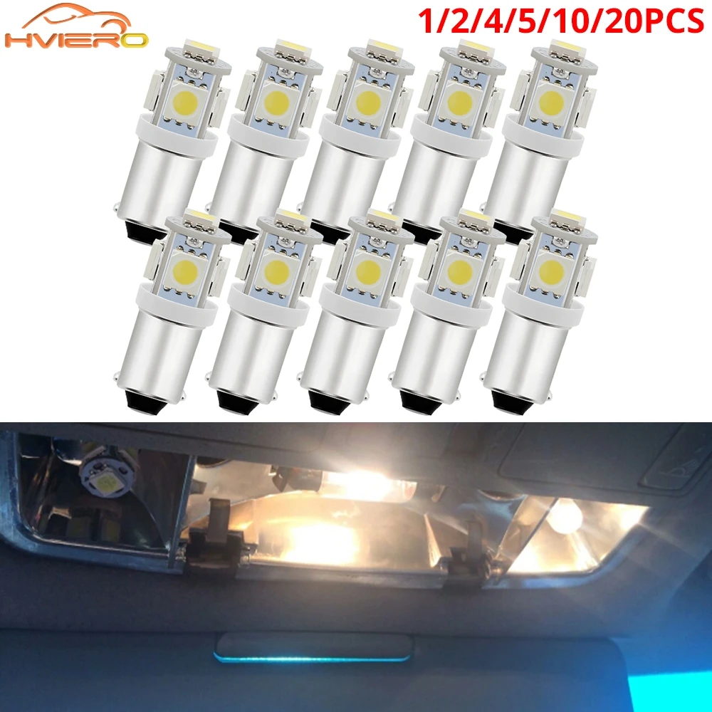 1/2/4/5/10Pcs BA9S 5SMD 5050 Car Side Marker Lamp White Red Auto Led Bulb Brake Turn Signal Wedge Dome Reading Light Waterproof
